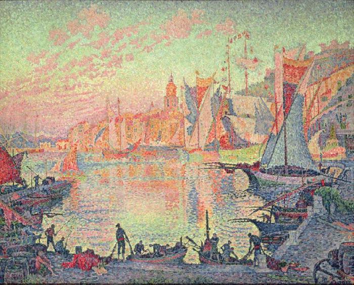 The Port of SaintTropez,, Paul Signac